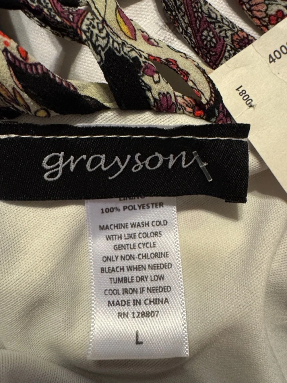 Asymmetrical Paisley Tank Dress in Cream and Brown - Picture 11 of 11